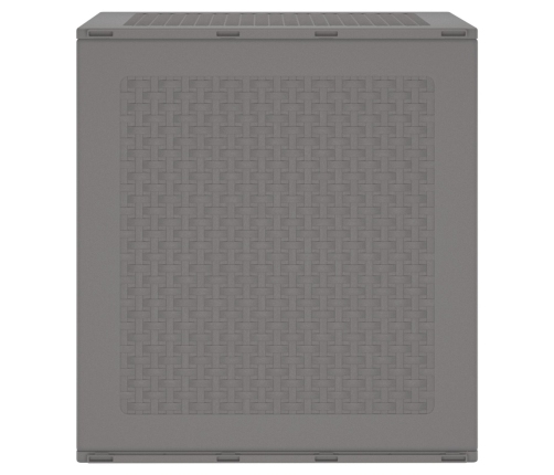 Caja de Almacenamiento Jardín Gris Claro 55x53x57 cm PP