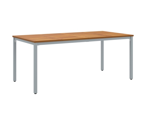 Conjunto de Comedor para Jardín  Conjunto de 7 Gris Metal Duradero
