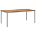 Conjunto de Comedor para Jardín  Conjunto de 7 Gris Metal Duradero