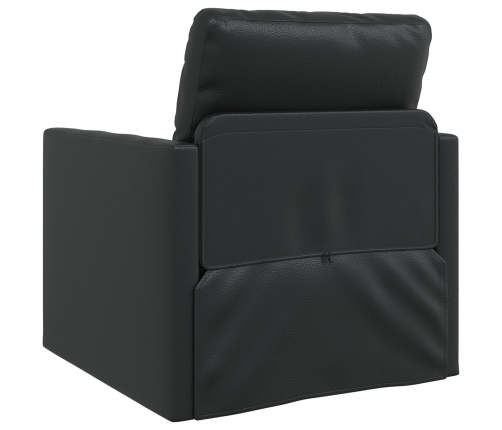 Sillón cama 2 en 1 Negro 74x77x81 cm Cuero Sintético