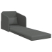 Sofá Cama de Piso  2-en-1 Gris Oscuro 65x80x83 cm Tela