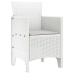 Silla de Jardín  Juego de 2 Blanco, Gris Claro Plástico, Tela