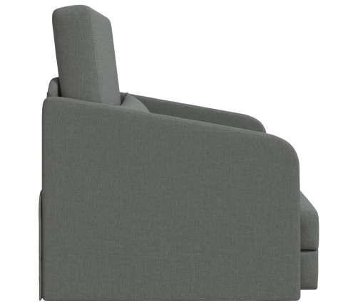 Sofá Cama de Piso  2-en-1 Gris Oscuro 65x80x83 cm Tela