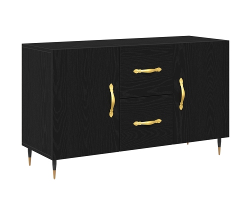 Aparador Negro de Roble 100x36x60 cm de Madera Elaborada