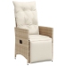 Set de Comedor de Jardín de 5 Piezas  con Cojines Beige Poliratán