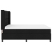 Cama con somier y colchón  Negro 180x200 cm Tela