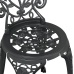 Conjunto de Bistro de Jardín de 3 Piezas  Negro de Aluminio Fundido