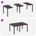 Juego de Comedor de Jardín de 7 Piezas Marrón Poliratan