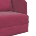 Sofá Cama de Piso  2-en-1 Burdeos 65x80x83 cm de Terciopelo