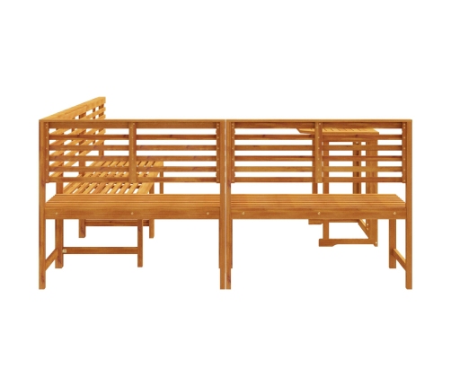 Conjunto de Comedor de Jardín de Acacia de 4 Piezas