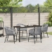 Conjunto de comedor de jardín de 5 piezas  Gris Poliratán