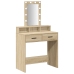 Mesa de Tocador  con Luces LED Sonoma Roble 79x41x140 cm