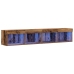 Gabinetes de pared para TV  con luces LED 2 pcs Madera vieja 80x30x30 cm