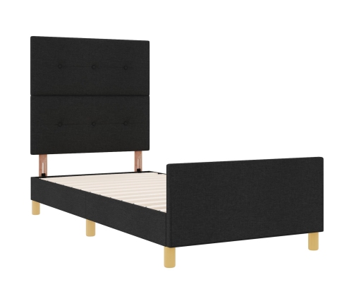 Cama  Negra 80x200 cm Tela