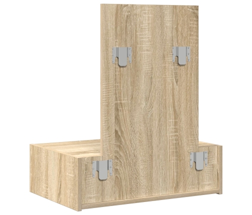 Mesa de tocador colgante de roble Sonoma 60x40x70 cm