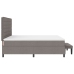 Cama Box Spring  con Colchón y Banco Gris 200x200 cm Tela