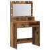 Mesita de Tocador  con Luces LED de Madera Vieja 79x41x135 cm