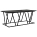 Mesa de café  en negro y roble, 100x50x40 cm, de madera y metal