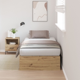 Marco de Cama de Roble Artesanal 75x190 cm