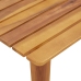 Sillas de Jardín  con Mesa de 3 Piezas Negra y Blanca de Madera Maciza de Acacia
