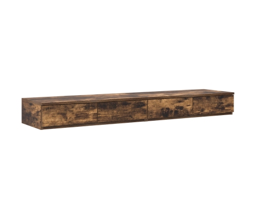 Mesa de Noche  Roble Ahumado Madera Durable 160 x 36.5 x 16.5 cm