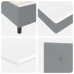 Cama con Somier  Gris Claro 160x200 cm Tela