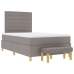 Estructura de Cama  con Colchón Juego de 2 Taupe Tela 120 x 200 cm