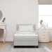 Cama con Somier  con Colchón Gris Claro 100x200 cm Terciopelo