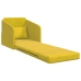 Sofá Cama  2-en-1 Amarillo 65x80x83 cm de Terciopelo