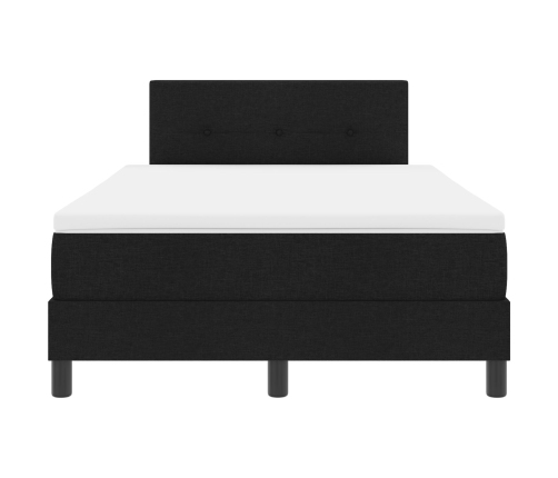 Estructura de Cama  con Colchón Negro y Blanco Tela 120 x 200 cm