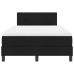Estructura de Cama  con Colchón Negro y Blanco Tela 120 x 200 cm