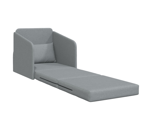 Sofá cama  2 en 1 gris claro 65x80x83 cm tela