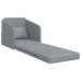Sofá cama  2 en 1 gris claro 65x80x83 cm tela