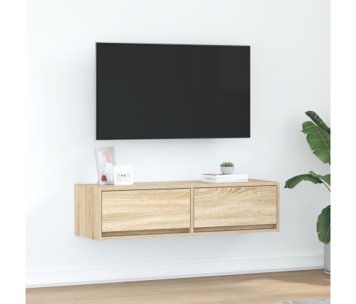 Mueble para TV Roble Sonoma 100x31x25,5 cm Madera elaborada