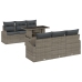 Set de Sofá de Jardín  7 Piezas Marrón, Gris