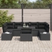 Conjunto de Sofás de Jardín  Set de 8 Gris Oscuro Poliratán