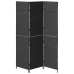 Biombo  de 3 paneles plegable negro 146x180 cm de poliratán
