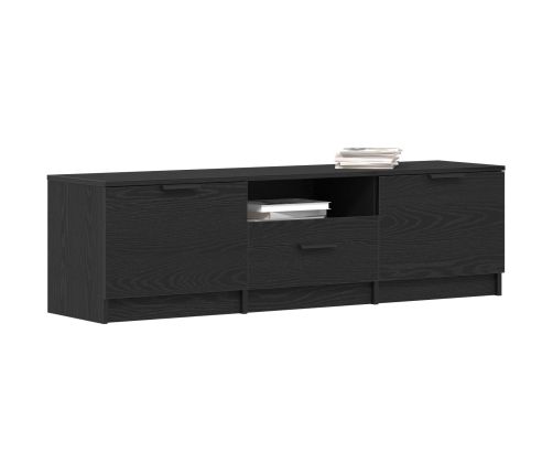 Gabinete para TV  - Roble Negro - 140x35x40 cm - Hecho de Madera Ingieniería