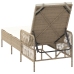 Tumbona Beige y blanco crema Ratán PE 157 x 55 x 92 cm Plegable