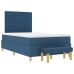 Cama con Sommier y Banco Azul 120x200 cm Tela