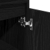 Armario de Baño  Negro Roble 30x30x100 cm Madera Elaborada