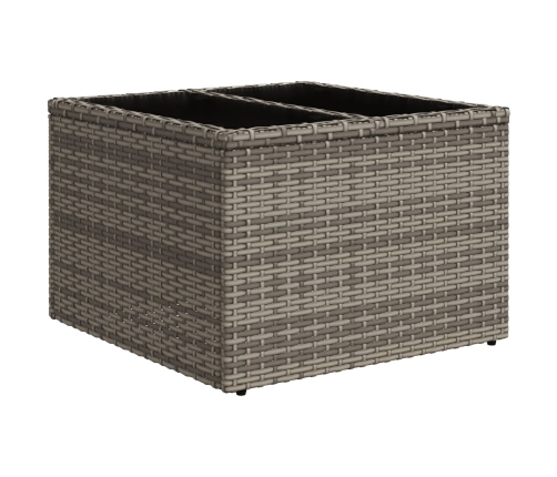 Conjunto de Sofá de Jardín  9 Piezas Gris Oscuro, Marrón