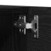 Conjunto de Mueble de TV de 4 Piezas  en Roble Negro de Madera Ingenerada