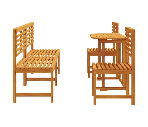 Conjunto de Comedor de Jardín de 5 Piezas  de Madera Sólida de Acacia