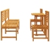 Conjunto de Comedor de Jardín de 5 Piezas  de Madera Sólida de Acacia