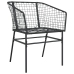 Juego de 4 Negro Rattan PE Mediano