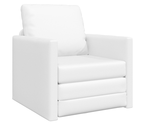 Sofá Cama de Piso  2 en 1 Blanco 74x77x81 cm Cuero Sintético