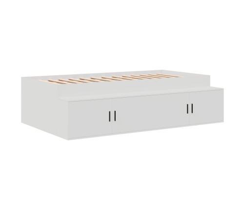 Estructura de Cama de Almacenamiento Blanca 90x190 cm