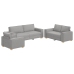Conjunto de Sofá de 3 Piezas con Cojines de Tela Gris Nube