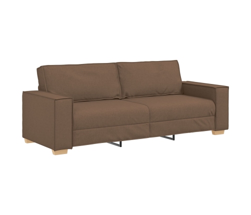 Sofá de 3 plazas  Marrón 180 cm Tela